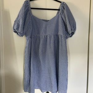 Blue & White Gingham Dress